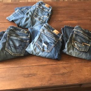 Lot of 4 AE jeggings